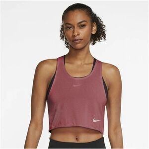 NWT Nike Women's Breathe Cool Cropped Running Top XXL Canyon Rust